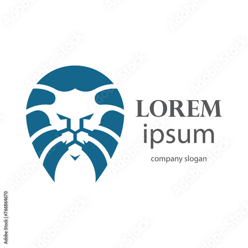 Elegant and dignified lion head logo design