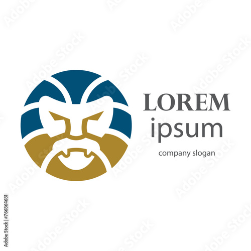 Elegant and dignified lion head logo design