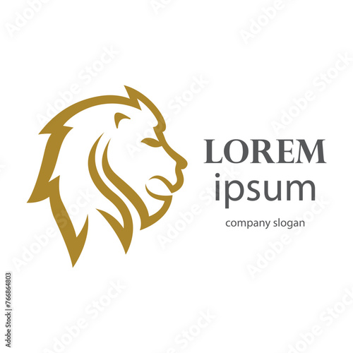 Elegant and dignified lion head logo design