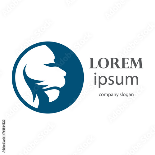 Elegant and dignified lion head logo design