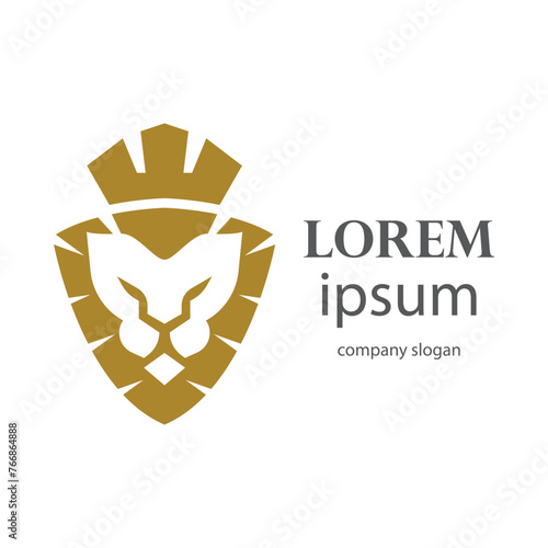 Elegant and dignified lion head logo design