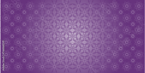 vector gradient glamor purple colours background with a pattern of stars arabic calligraphy geometric flower islamic ornament decor frame eid ramadan