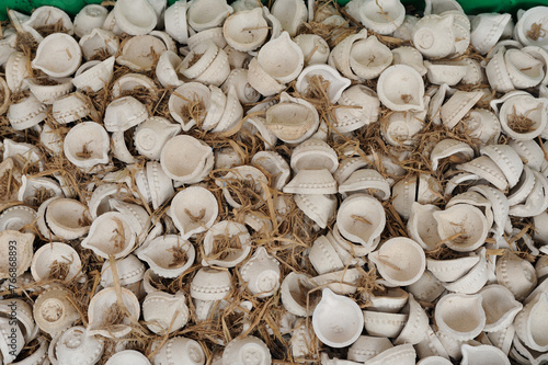 Singapore - Little India - Clay disposible Chai cups. photo