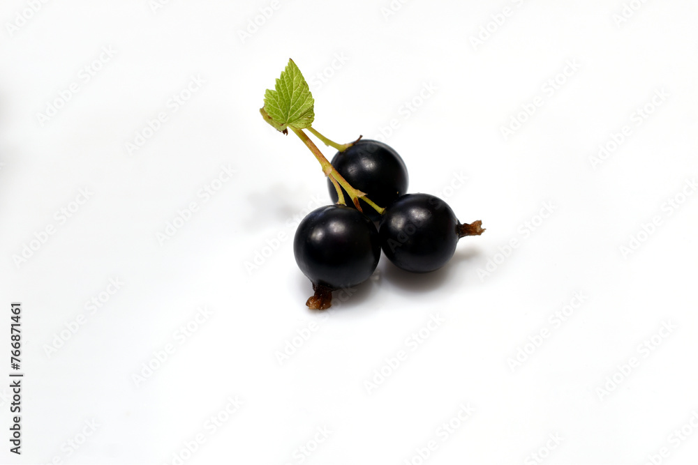 Currant berries with green leaves. Currant berries with green leaves.