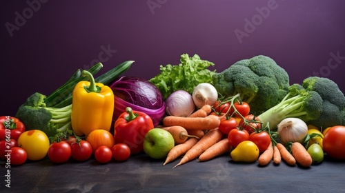 A colorful assortment of vegetables including carrots  broccoli  and tomatoes