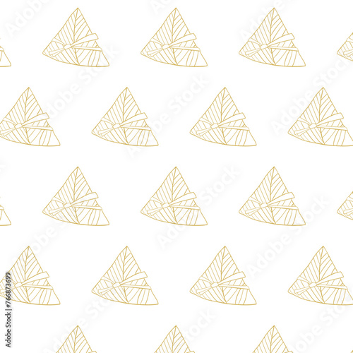 Dragon Boat Festival rice dumplings illustration pattern background. Translation: Chinese traditional May festival