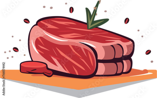 Fresh Beef Steak Illustration
