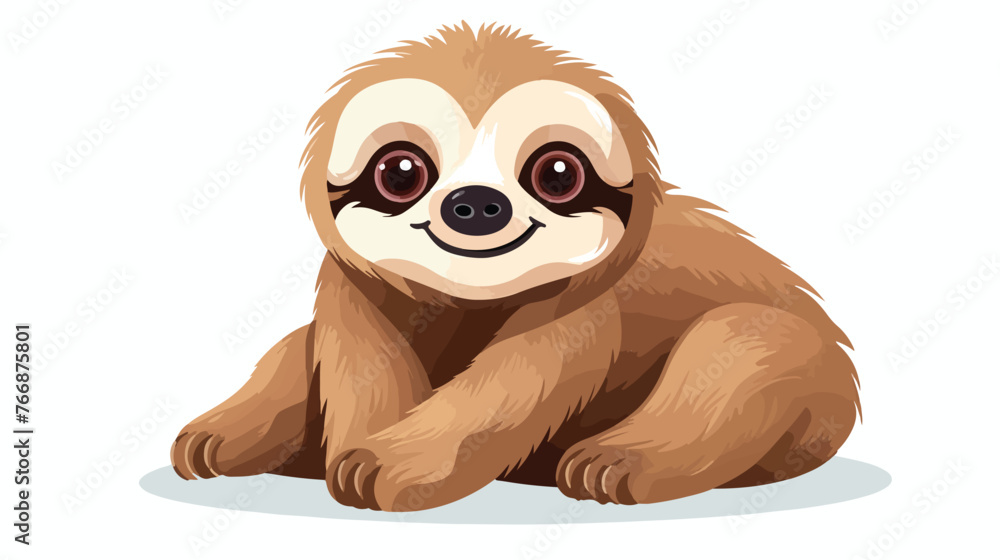 Cute adorable sloth isolated on transparant background