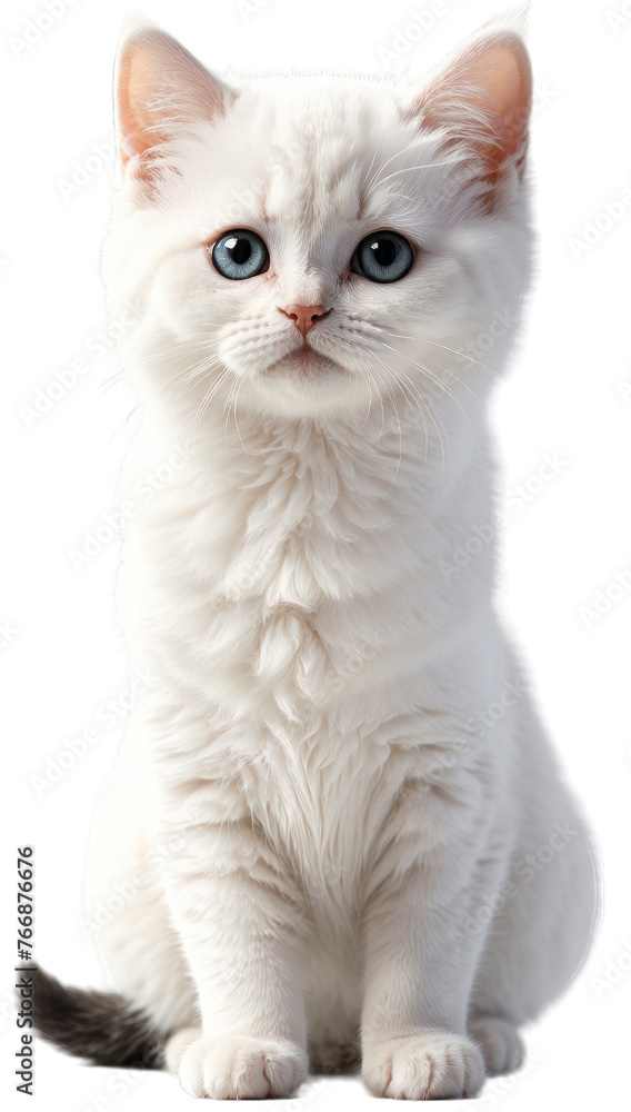 Obraz premium cat isolated white background