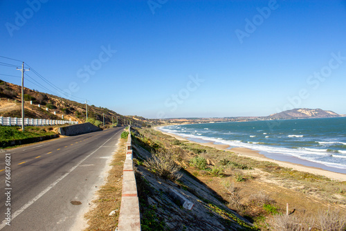 View Of Coastal Road In South Central Coast Of Vietnam.