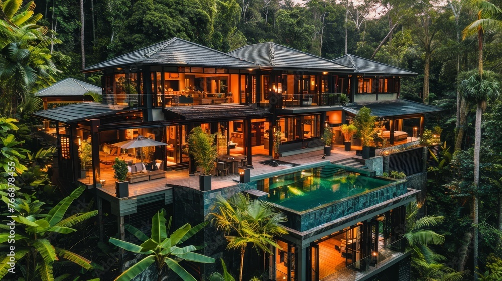 This rainforest of modern luxury with natural beauty This rainforest of modern luxury with natural beauty