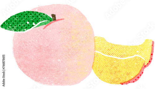 Organic Peaches in Print Style: Fresh Fruits from the Farm Market – Perfect for Nutrition Blogs and Seasonal Food Promotions