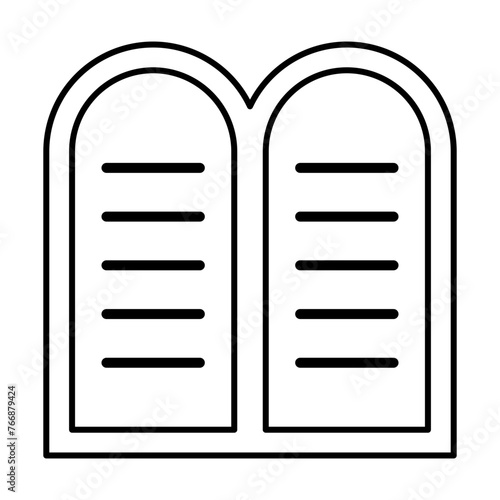 Ten commandments vector icon. Exodus from Egypt story, emblem, logo, vector design element for Jewish holiday Passover