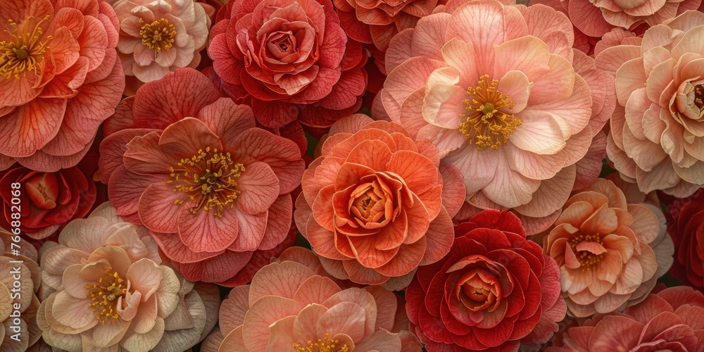 Vibrant Flowers Organic Texture Display