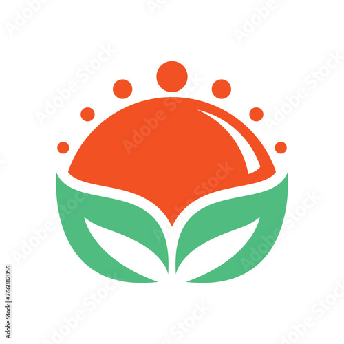 fresh and healthy vegetarian food logo design