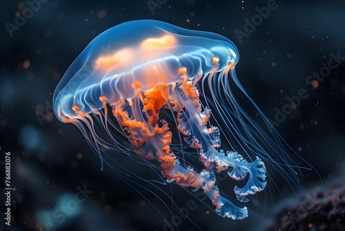 Close Up of a Jellyfish in the Water © D