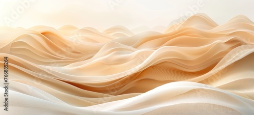 Soft, flowing lines in shades of beige and brown, creating a calming, textured illustration for peaceful content
