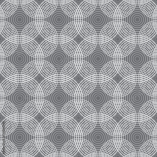 Vector pattern created by many circles like ripples in grey tone