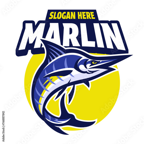 Marlin Fish Sport Mascot Logo
