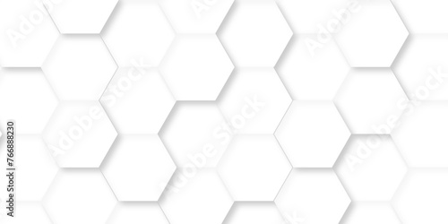 Abstract background with hexagonal geometric hexagon polygonal pattern background. 3d seamless bright white web cell and triangle abstract honeycomb background. white and gray backdrop wallpaper.