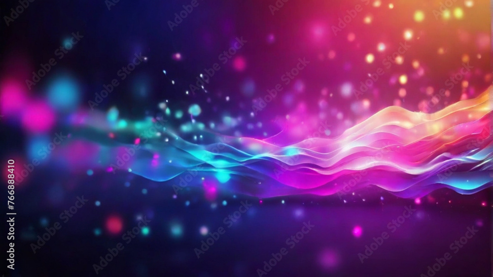 Fototapeta premium Multi colorful abstract splash background, disco party design element. 