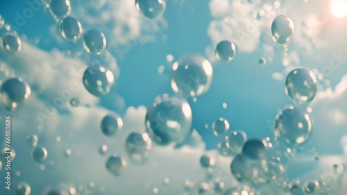 underwater bubbles cloud background. 4k video photo