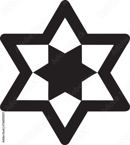 five sided star, pictogram