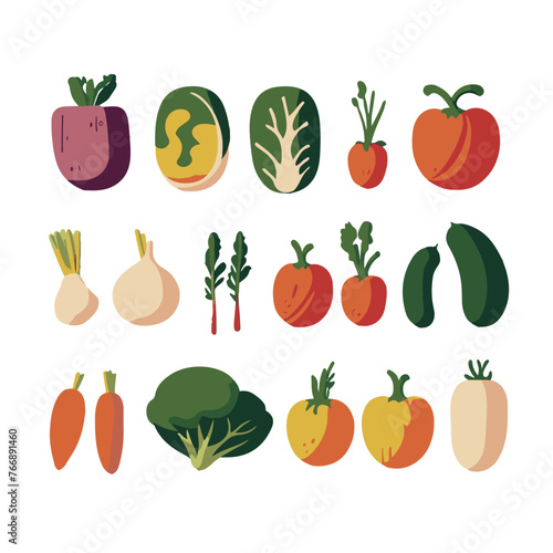 色々な種類の野菜のイラスト