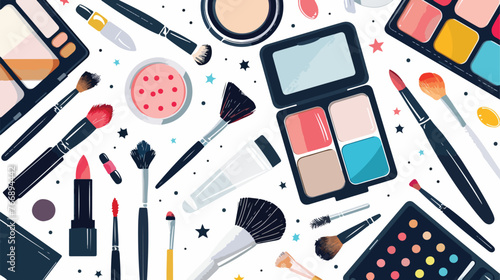Makeup magic flat vector isolated on white background