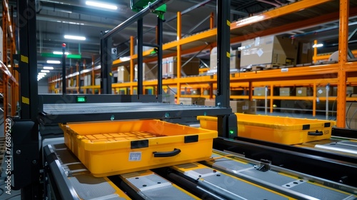 Widely used parcel sorting robot system using AMR