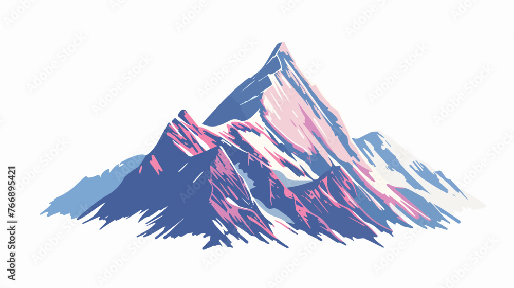 Mountain illustration isolated on white background. s