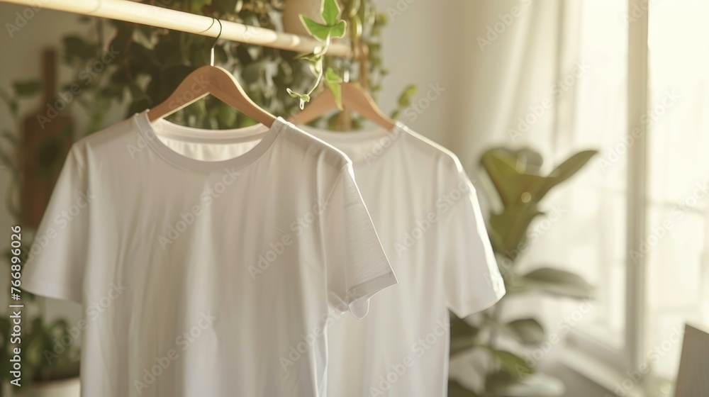 White blank t-shirt for visualizing prints and designs for designers. Mock up White blank t-shirt for visualizing prints and designs for designers. Mock up