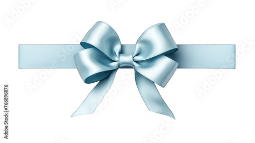 Sky Blue ribbon for birthday isolated transparent Background PNG