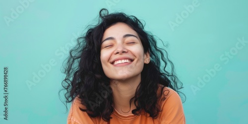 Joyful South American Woman Smiling
