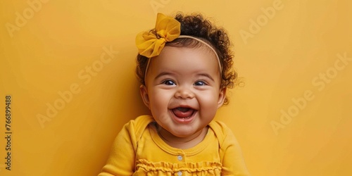 Joyful South American Toddler Smiling