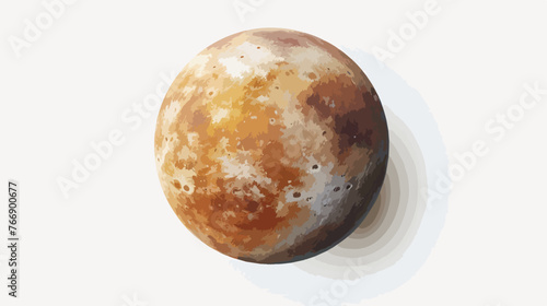 Simple Mercury planet model on green screen background