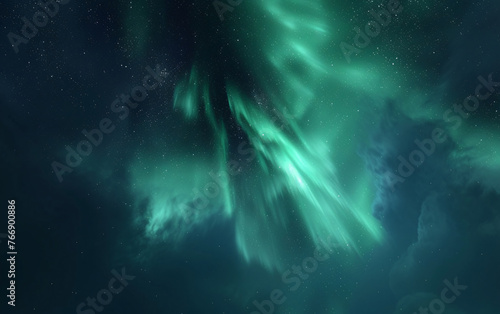 Northern lights in starry sky northern nature nebula cosmic starry sky background