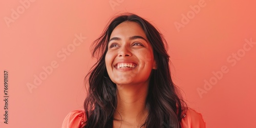 Joyful South Asian Woman Smiling