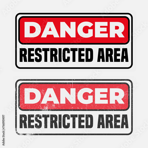 Danger zone sign design vector