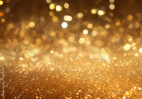 Bright golden bokeh background with a sparkling and festive feel, ideal for luxurious branding and modern celebratory designs