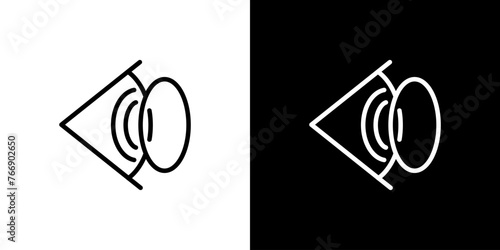 シンプルなコンタクトレンズのベクターアイコン