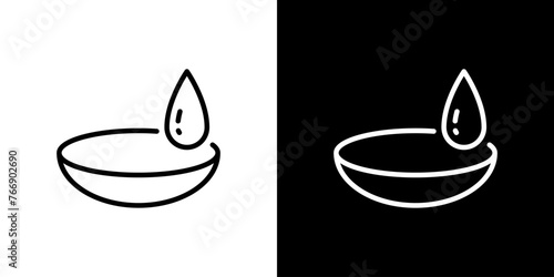 シンプルなコンタクトレンズのベクターアイコン