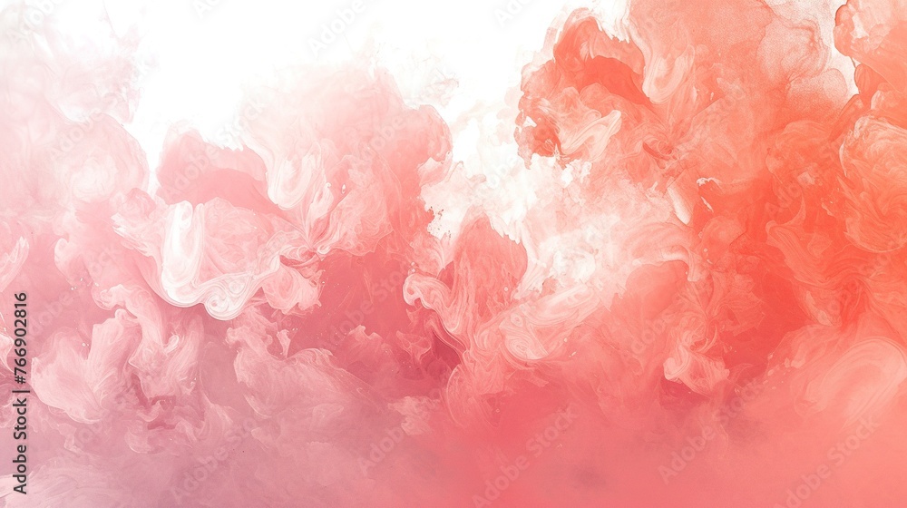 Abstract swirling red and white colors, resembling fluid art. Generated AI.