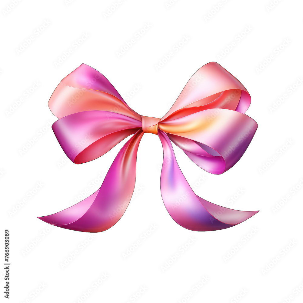 Flying Ribbon on White Background Flying Ribbon on White Background