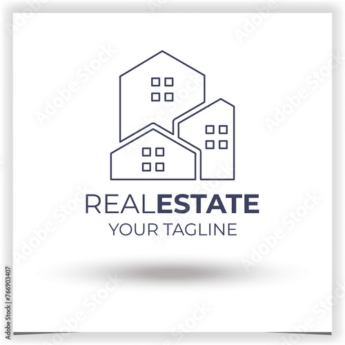 Εκτύπωση καμβά Vector real estate logo design template