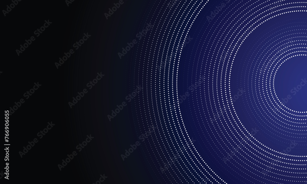Obraz premium 3D blue techno abstract background overlap layer on dark space with glowing dots shape decoration. Modern graphic design element dotted line style concept for banners, flyer, card, or brochure cover