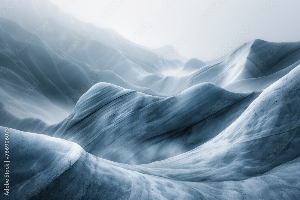 Surreal ice glacier landscape. Background image. Created with Generative AI technology. Surreal ice glacier landscape. Background image. Created with Generative AI technology.