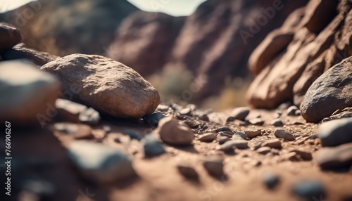 canyon landscape, landscape with rocks, ravines, sand pit scene