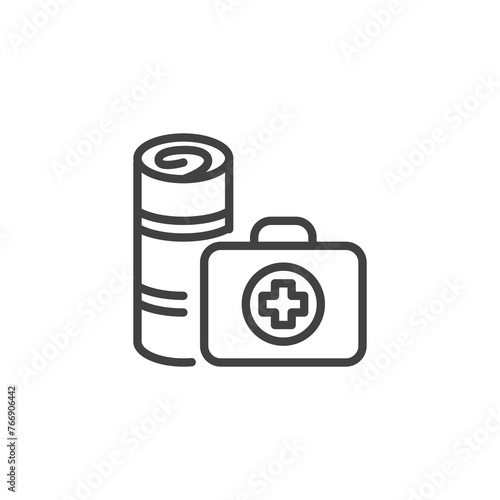 Disaster relief service line icon