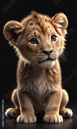 lion in white background